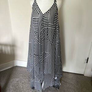 NWT S/M Fractured strip dress Tommy Bahama lightweight and asymmetrical hem